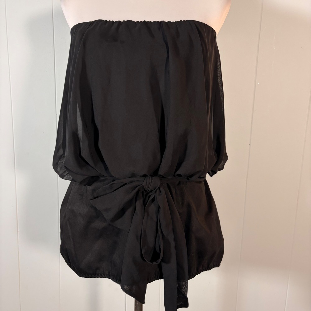 90s Patricia Field Black Bustier Top Women's 12 NWT Y2K Coquette Goth SATC Chic - Picture 3 of 9